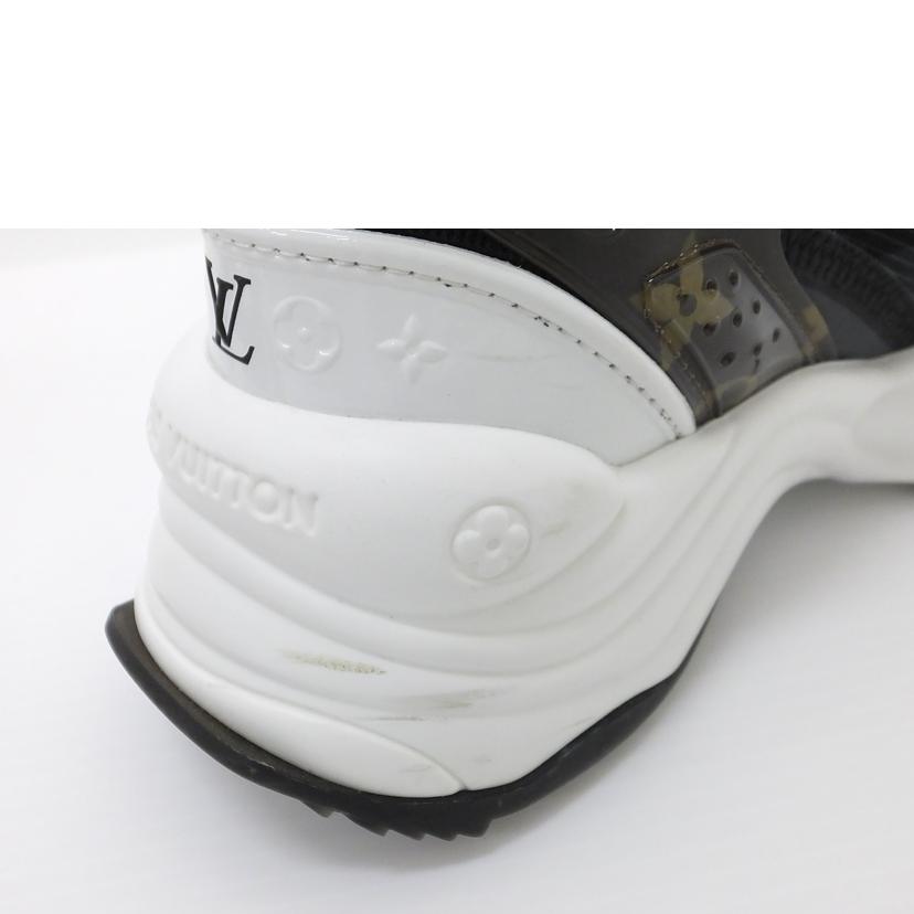 LV ルイヴィトン/ラン55・ラインスニーカー/ブラック 34 1/2サイズ/1AAP5L//GO0292/Bランク/88