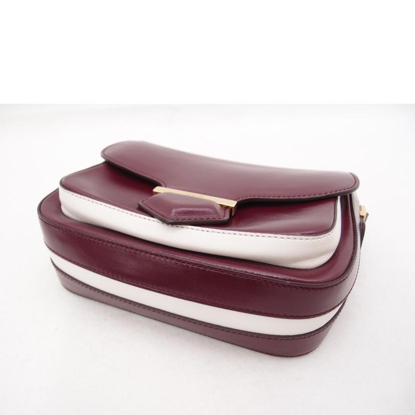 TOD’S トッズ 紫 ショルダーバッグ 斜め掛け 肩掛け レディース/レザーショルダー/ワインレッド//Aランク/69