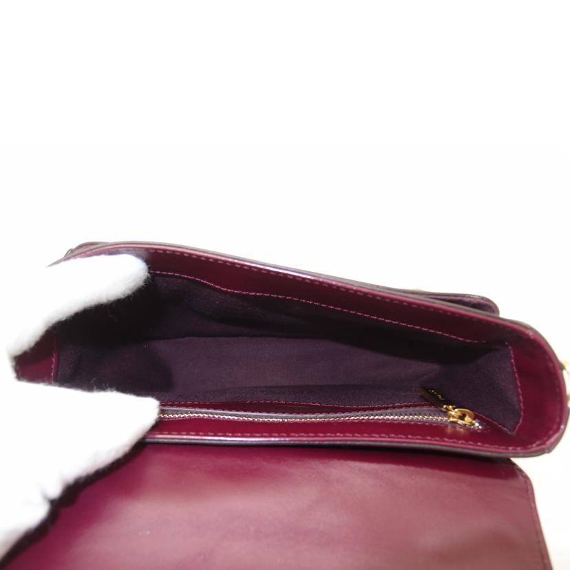 TOD’S トッズ 紫 ショルダーバッグ 斜め掛け 肩掛け レディース/レザーショルダー/ワインレッド//Aランク/69