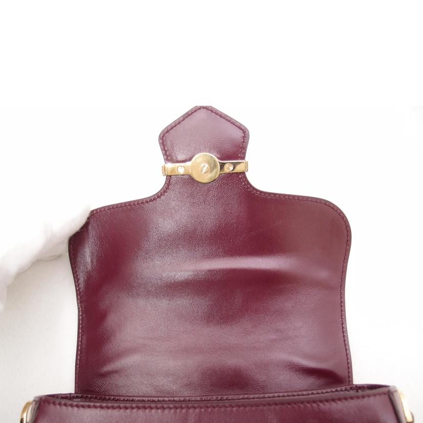 TOD’S トッズ 紫 ショルダーバッグ 斜め掛け 肩掛け レディース/レザーショルダー/ワインレッド//Aランク/69
