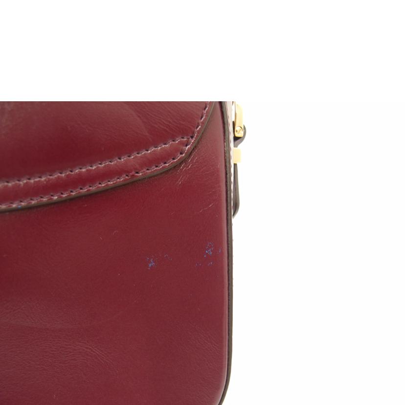 TOD’S トッズ 紫 ショルダーバッグ 斜め掛け 肩掛け レディース/レザーショルダー/ワインレッド//Aランク/69