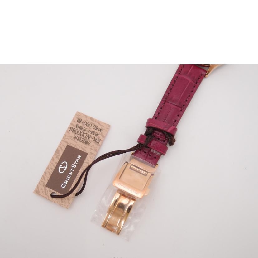 ORIENT STAR オリエントスター 腕時計 未使用品 レディース 白文字盤 革ベルト 55C4-UAA0/クラシック・セミスケルトン/レディース/自動巻き/RK-ND0006S//B8T0278/SAランク/69