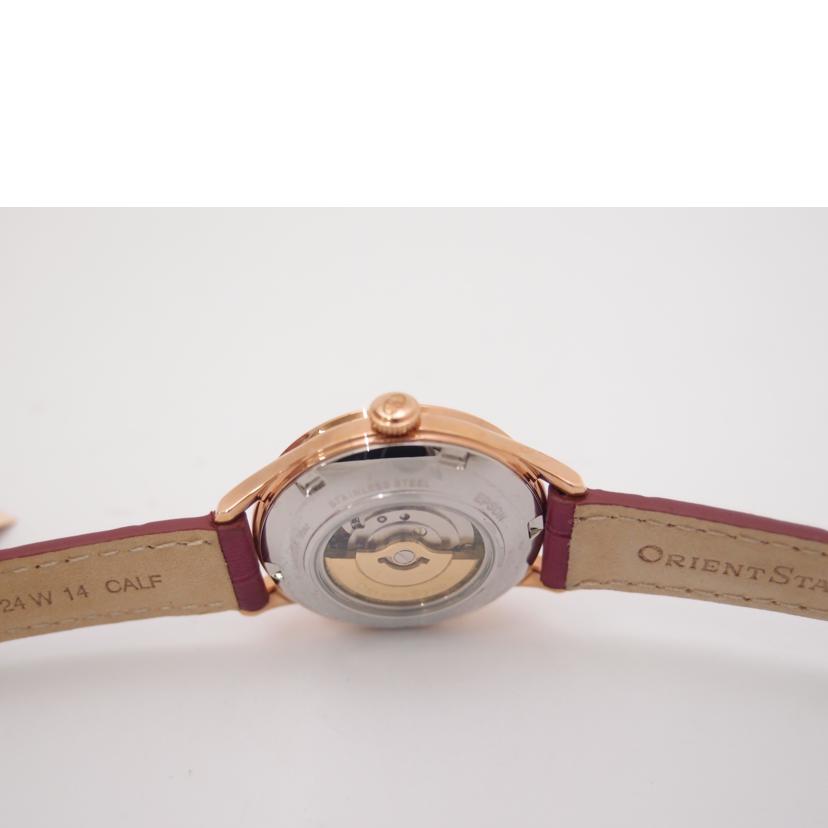 ORIENT STAR オリエントスター 腕時計 未使用品 レディース 白文字盤 革ベルト 55C4-UAA0/クラシック・セミスケルトン/レディース/自動巻き/RK-ND0006S//B8T0278/SAランク/69