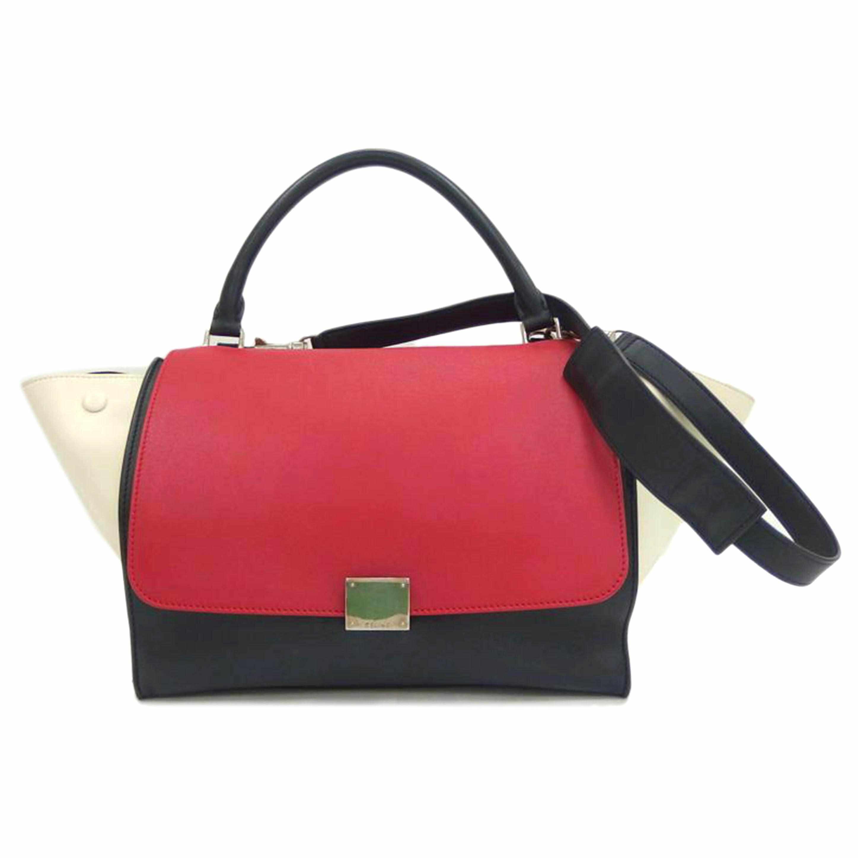 CELINE セリーヌ/トラペーズ 赤/白/黒//Bランク/82