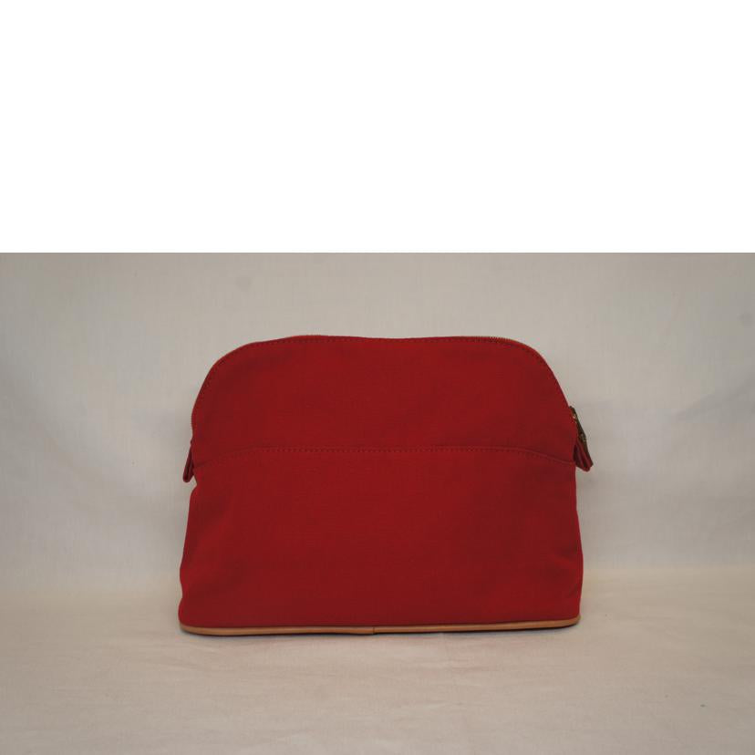 HERMES エルメス/ボリードポーチキャンバスレッド//Aランク/92