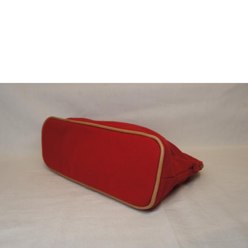 HERMES エルメス/ボリードポーチキャンバスレッド//Aランク/92