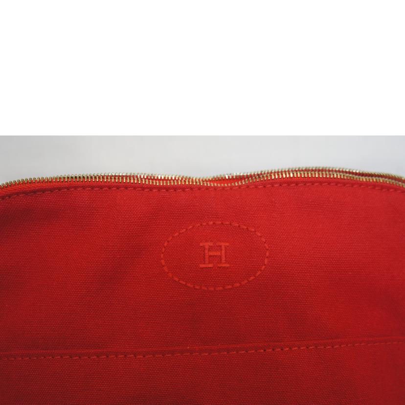 HERMES エルメス/ボリードポーチキャンバスレッド//Aランク/92