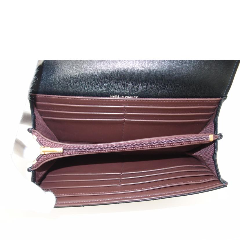 CHANEL シャネル 長財布 ココマーク レザー ゴールド金具/ラムスキン・クラシックロングフラップウォレット/ブラック/AP0241//30046679/SAランク/69