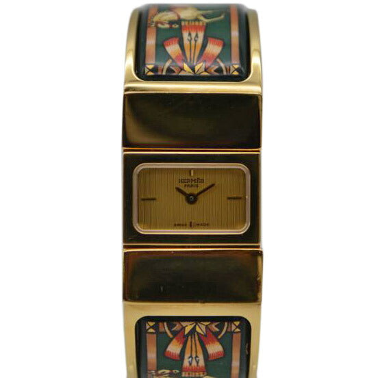 HERMES エルメス/ロケ・バングルウォッチクォーツ/七宝焼/LO1.201//1082992/ABランク/89