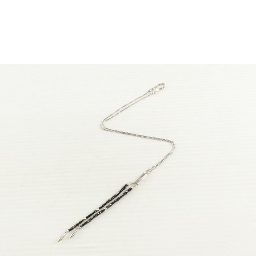 /K18WGブラックダイヤネックレス10.40//ABランク/64