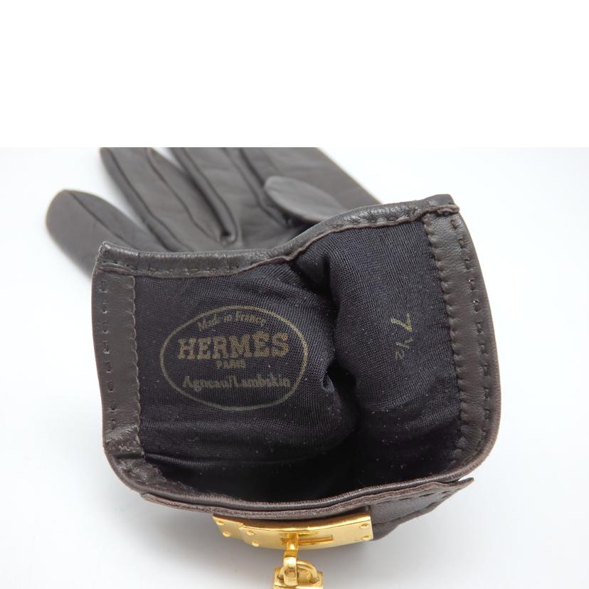 HERMES エルメス/レザー手袋//Bランク/93