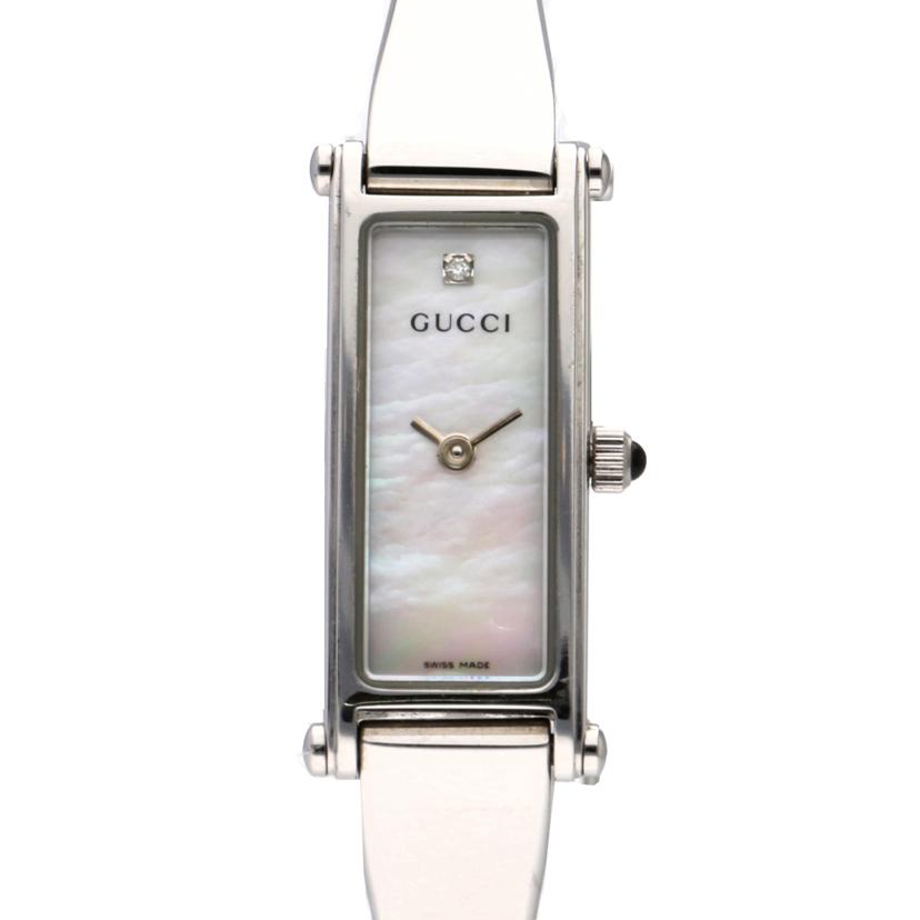 GUCCI グッチ/スクエアバングルウォッチ 1Pダイヤ/SS/クォーツ/1500L//14348241/Bランク/75