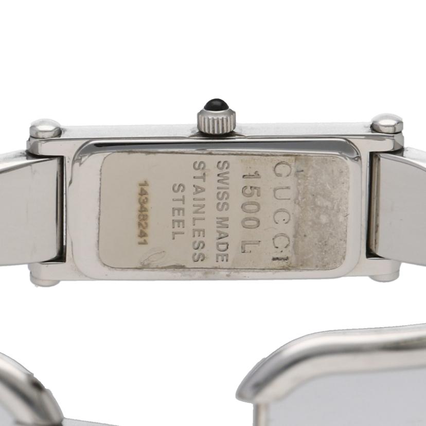 GUCCI グッチ/スクエアバングルウォッチ 1Pダイヤ/SS/クォーツ/1500L//14348241/Bランク/75