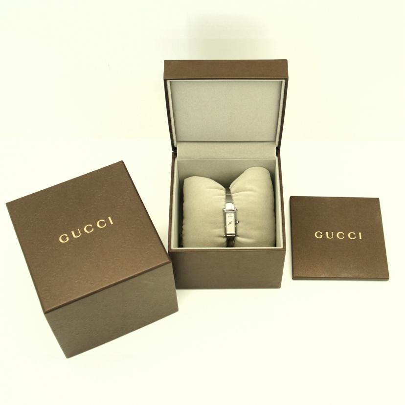 GUCCI グッチ/スクエアバングルウォッチ 1Pダイヤ/SS/クォーツ/1500L//14348241/Bランク/75