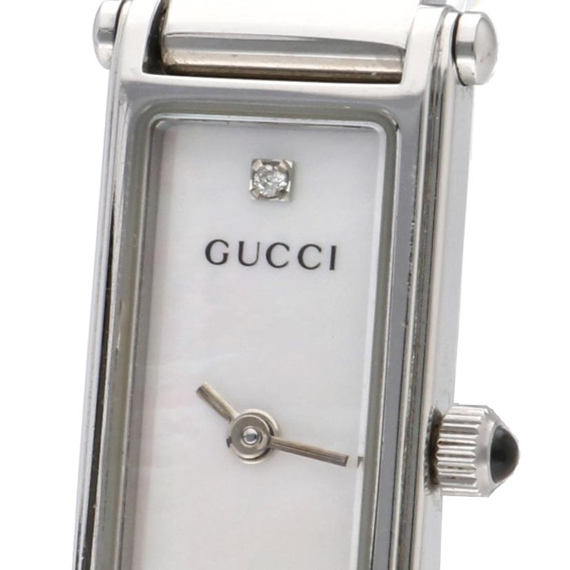 GUCCI グッチ/スクエアバングルウォッチ 1Pダイヤ/SS/クォーツ/1500L//14348241/Bランク/75
