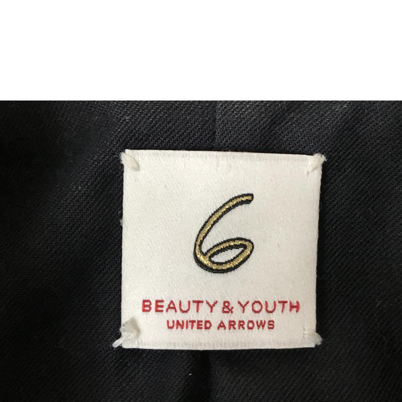 6 BEAUTY&YOUTH ロク ビューティーアンドユース/ダブルライダースジャケット/黒/羊革/8625-199-0024//ABランク/51