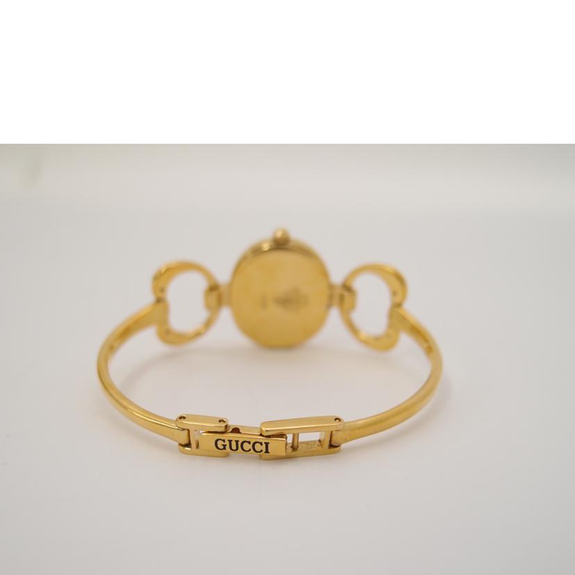 GUCCI グッチ 腕時計 レディース 黒文字盤/バングルウォッチ/ホースビットモチーフ/クォーツ/1600//004****/Bランク/69