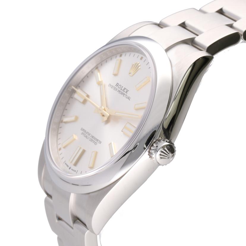 ROLEX ロレックス 腕時計 ランダムシリアル 保証書2023年 ステンレス 自動巻き/オイスターパーペチュアル41・シルバー/ランダム番/124300//4P267204/Aランク/75