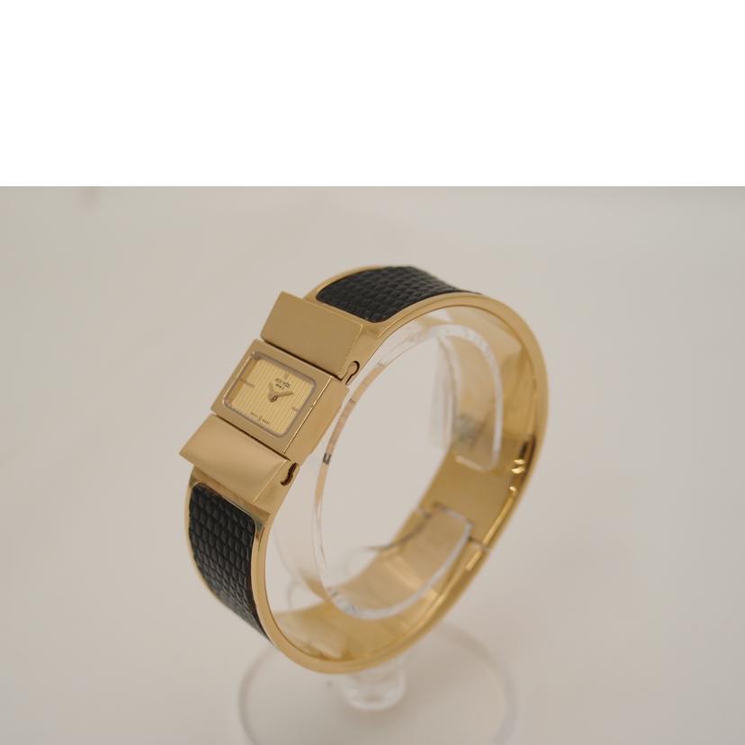 HERMES エルメス 腕時計 レディース リザード ゴールド/ロケ/バングルウォッチ/クォーツ/L01.201//1016893/Bランク/69