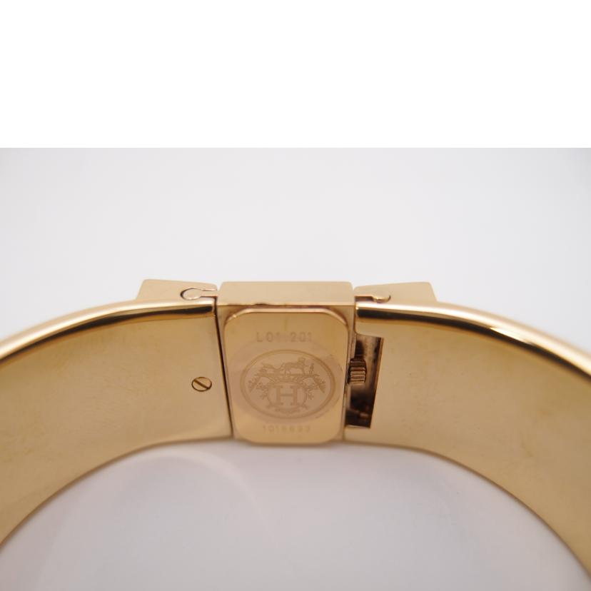HERMES エルメス 腕時計 レディース リザード ゴールド/ロケ/バングルウォッチ/クォーツ/L01.201//1016893/Bランク/69