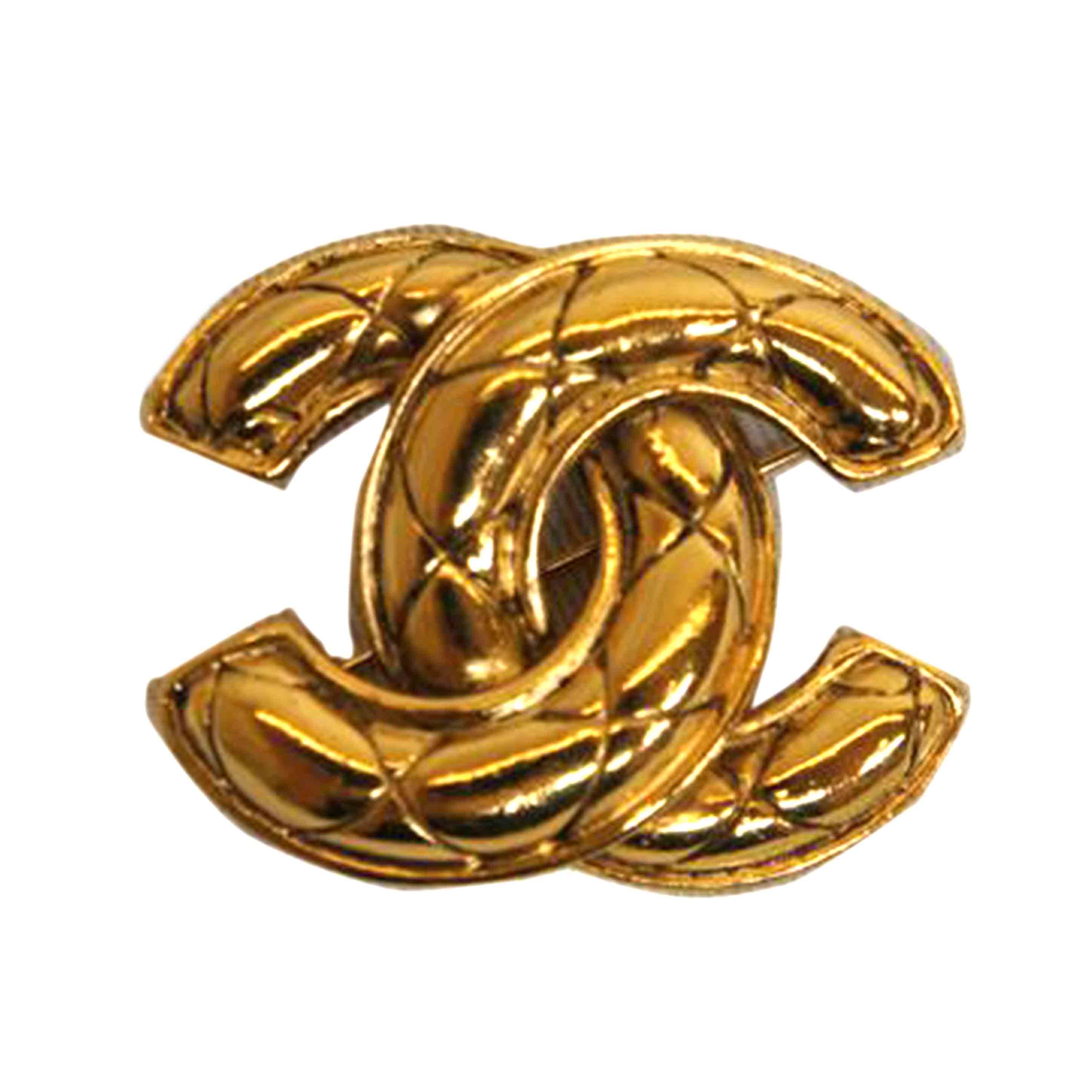 CHANEL シャネル/ココマークマトラッセピンブローチゴールド//Aランク/92