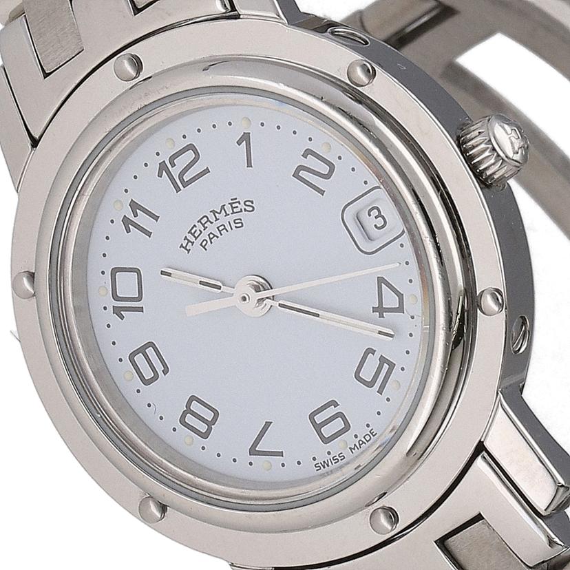 HERMES エルメス/クリッパー/ホワイト文字盤/CL4.210//112****/Aランク/75