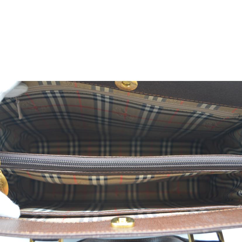 Burberrys バーバリー/ノバチェックレザートート/ブラウン/0Z 335 CF 54//ABランク/89