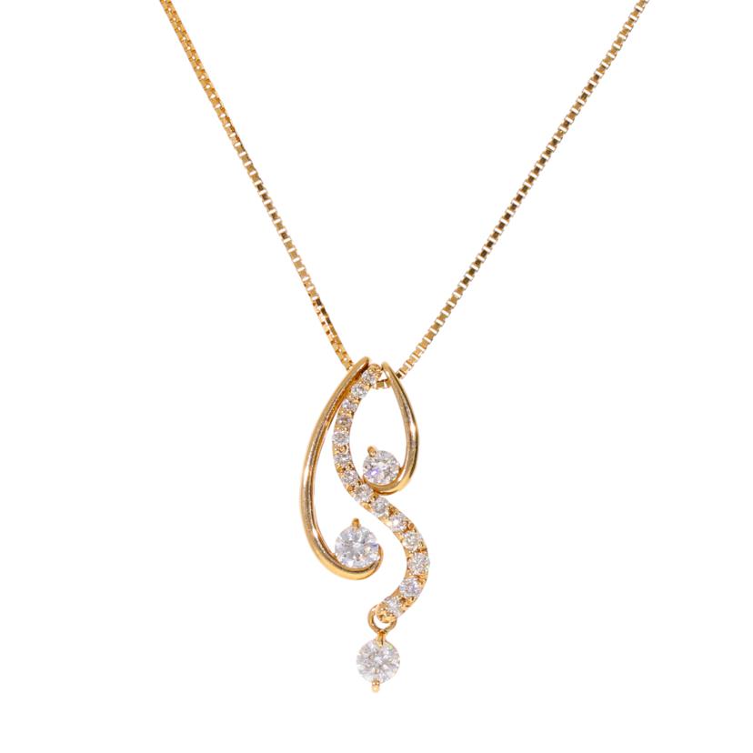 / K18ダイヤネックレス0.30ct//ABランク/75