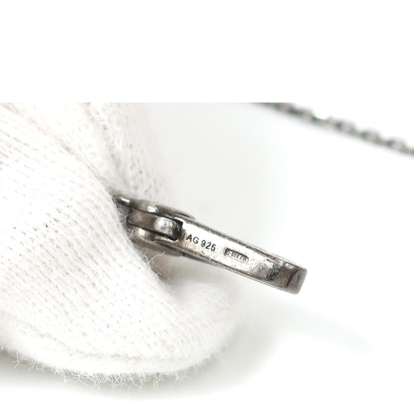 GUCCI グッチ/SVブラックルテニウムコーティング カットアウトGクロスネックレス 十字架 メンズ//Bランク/65