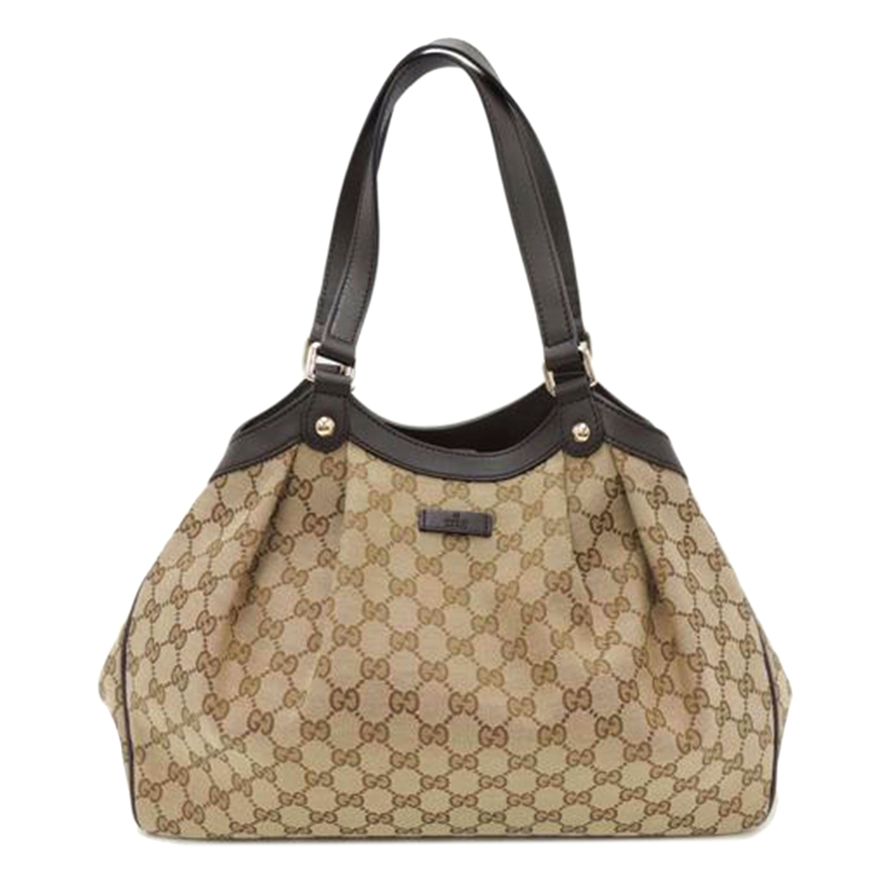 GUCCI グッチ 手提げ 肩掛け ブラウン レディース/GGキャンバストート/ブラウン/388919//525040/SAランク/69