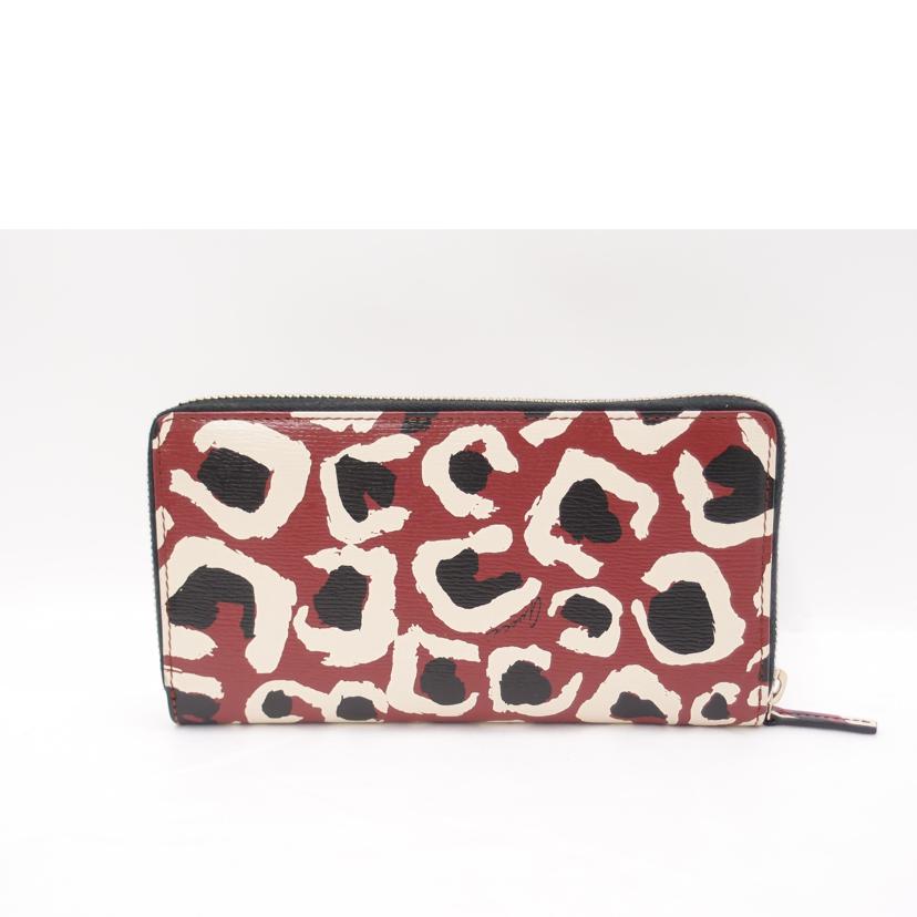 GUCCI グッチ ボルドー レディース /インターロッキングGラウンドファスナー長財布/レオパード/309705//493***/Aランク/69