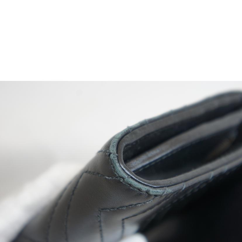 GUCCI グッチ/GGマーモントキルティングレザーウォレットブラック/598629//534***/Bランク/92