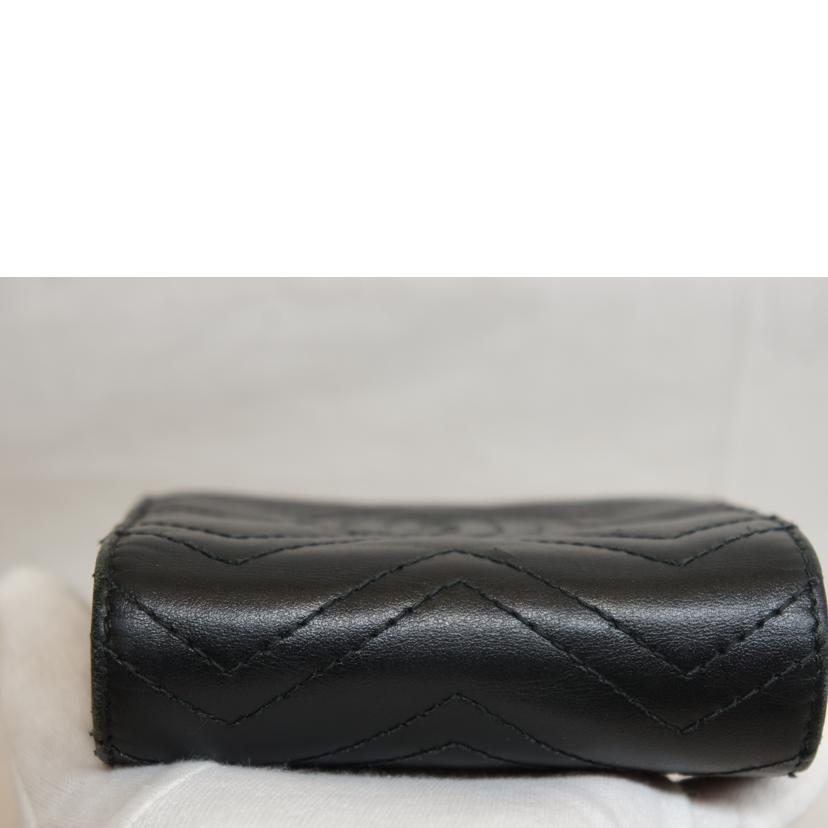 GUCCI グッチ/GGマーモントキルティングレザーウォレットブラック/598629//534***/Bランク/92