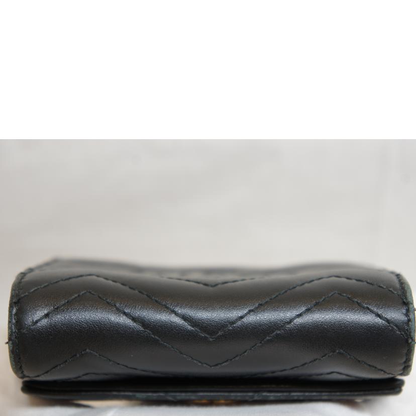 GUCCI グッチ/GGマーモントキルティングレザーウォレットブラック/598629//534***/Bランク/92