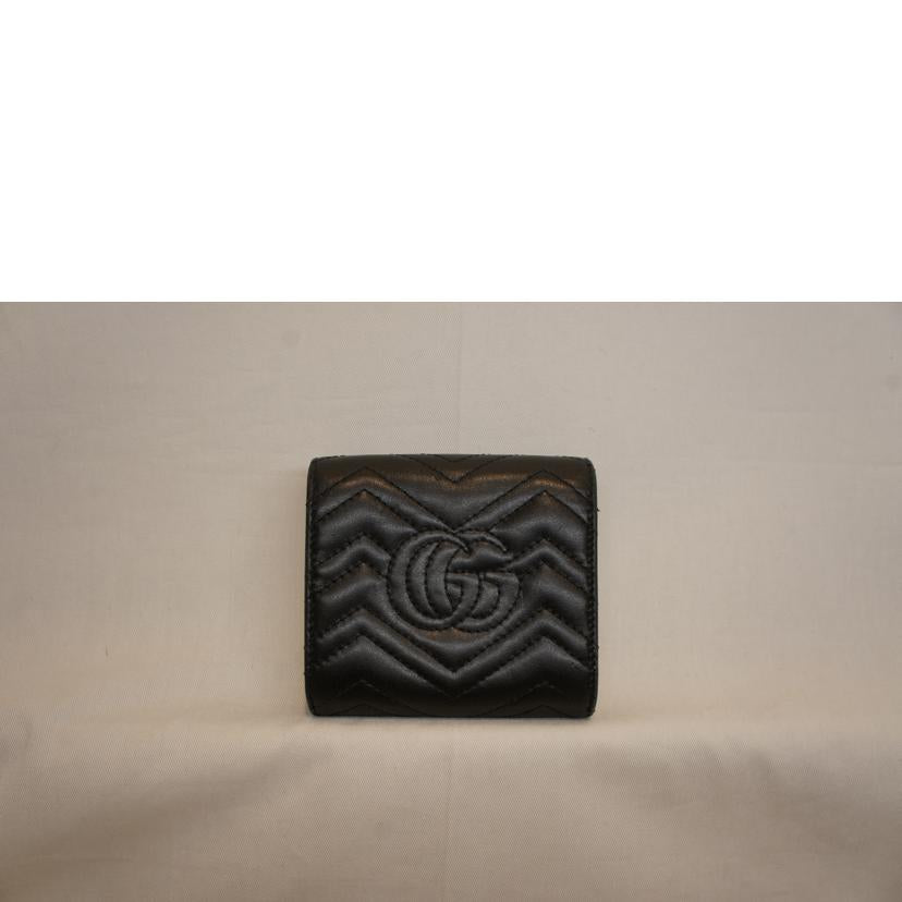 GUCCI グッチ/GGマーモントキルティングレザーウォレットブラック/598629//534***/Bランク/92