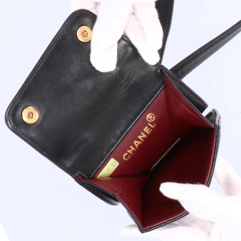 CHANEL シャネル/マトラッセラムスキンGD金具ポーチ//443****/ABランク/75