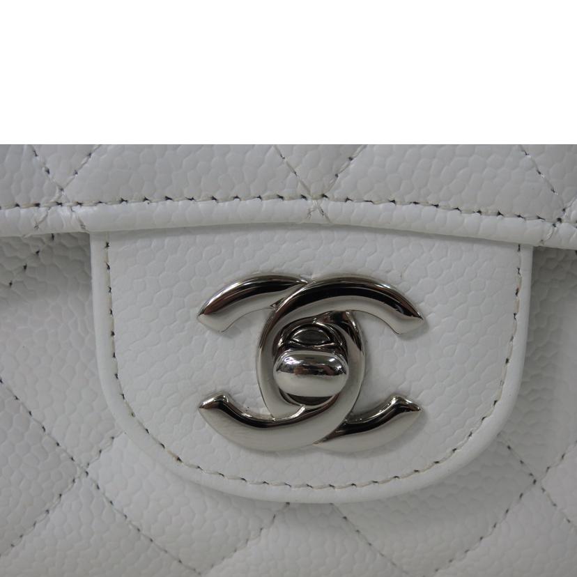 CHANEL シャネル/マトラッセ25/ダブルフラップ/キャビアスキン/白/シルバー金具//107*****/Aランク/84