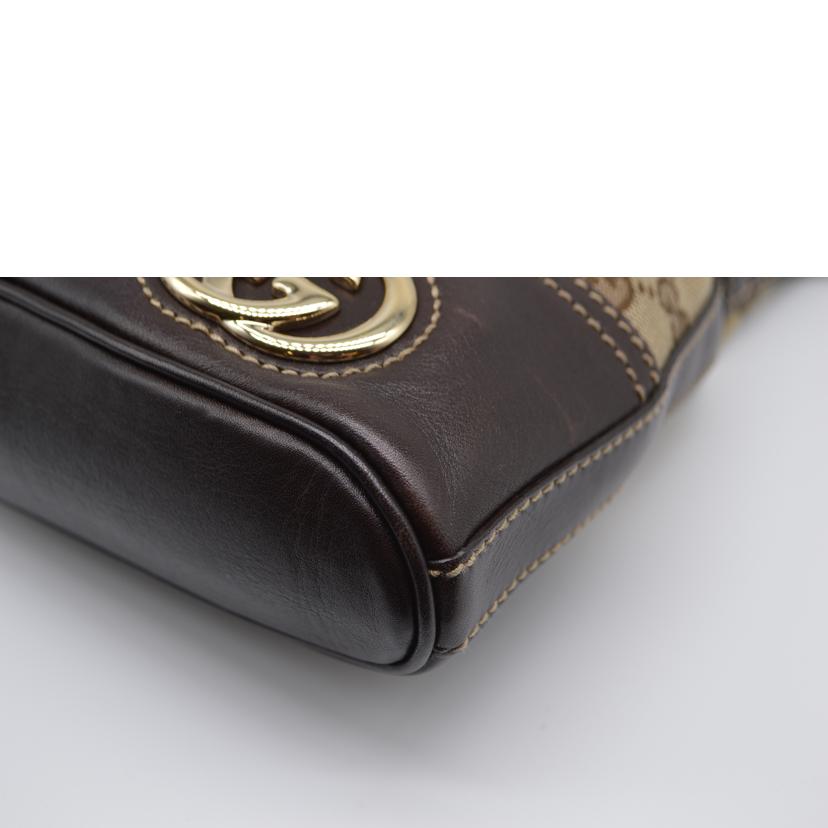 GUCCI/GGキャンバスレザーワンショルダー/182489//502***/ABランク/89