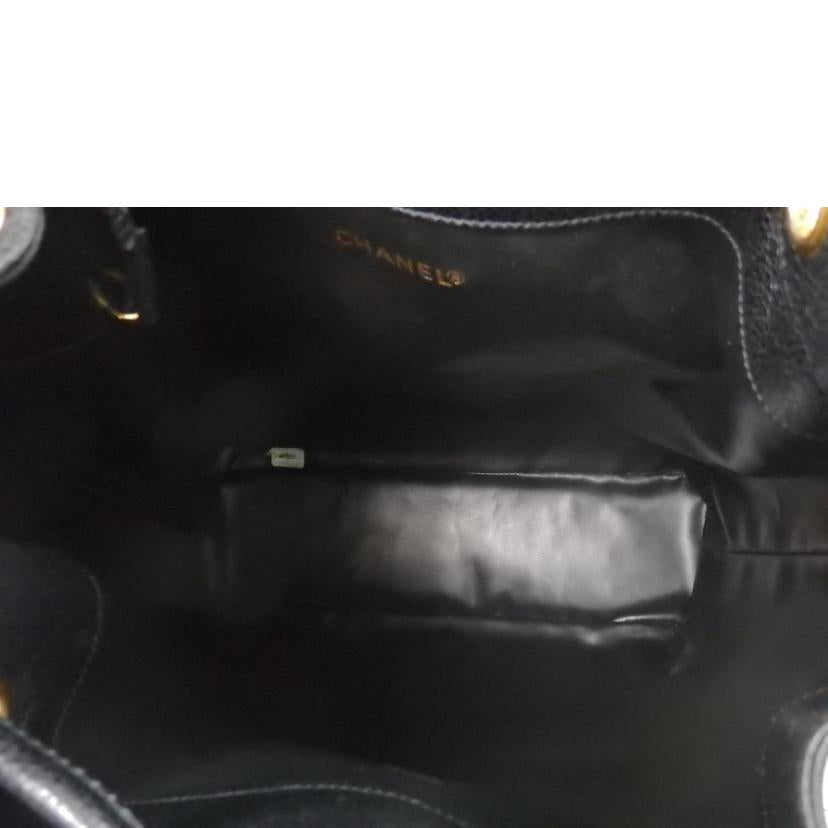 CHANEL シャネル/トリプルココマーク/巾着チェーンショルダー/キャビアスキン/ゴールド金具//303****/ABランク/84