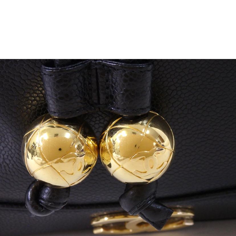 CHANEL シャネル/トリプルココマーク/巾着チェーンショルダー/キャビアスキン/ゴールド金具//303****/ABランク/84