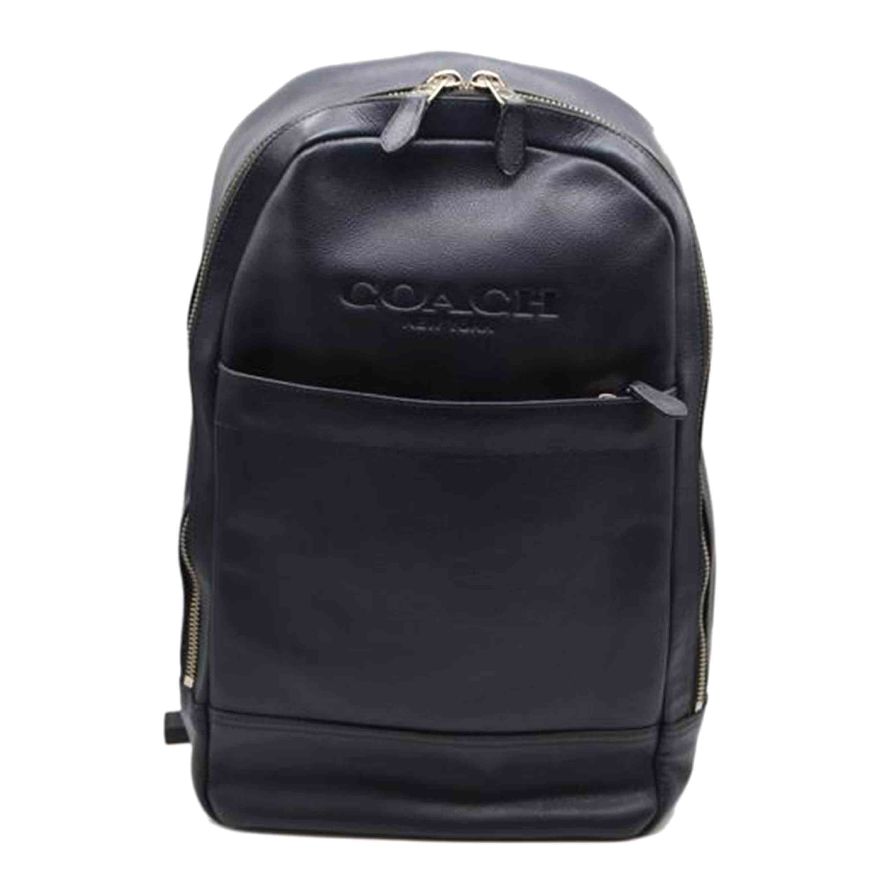 COACH/チャールズロゴレザーバックパック/ネイビー/F54135//A17**/ABランク/89