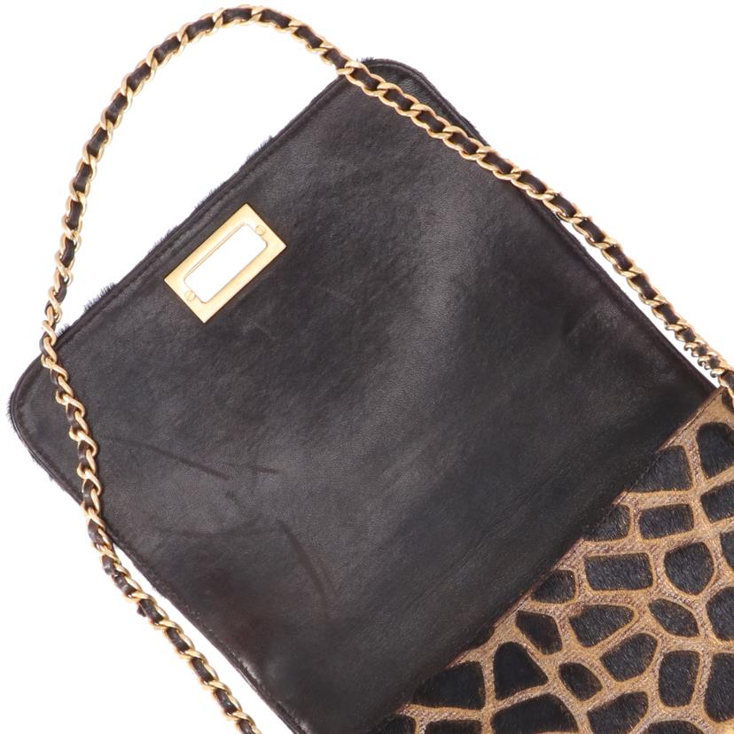 CHANEL CHANEL/CHANEL ハラコチェーンショルダー//633****/Bランク/75
