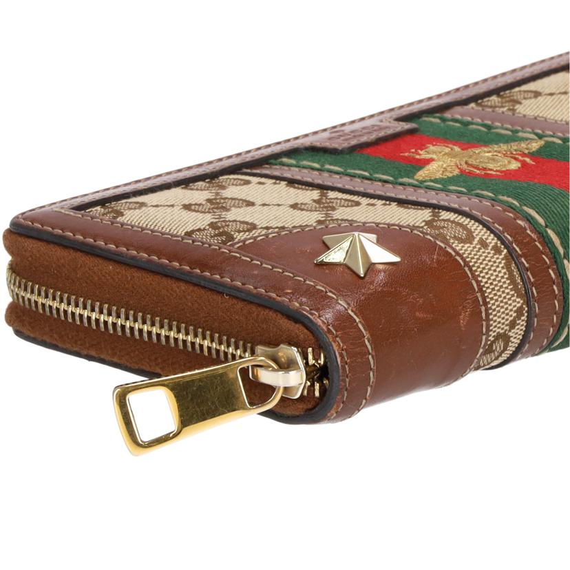 GUCCI グッチ/bee シェリーラインGGキャンバス長財布/406754//203***/Bランク/75