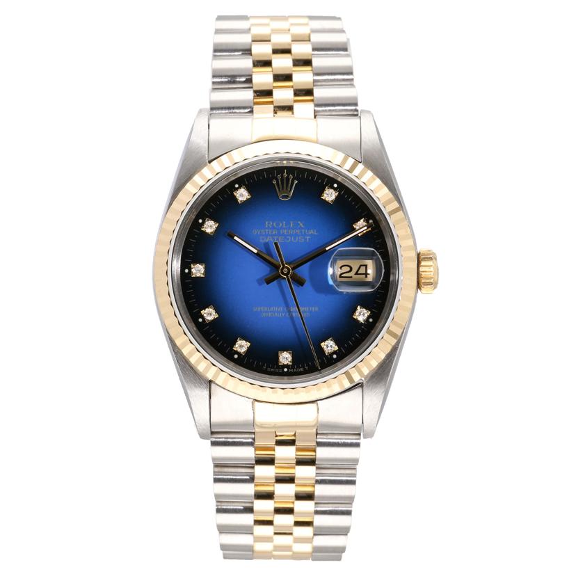 ROLEX ロレックス/DATE　JUST／ブルーグラデーション／10P旧ダイヤ/16233G//X82****/Aランク/75