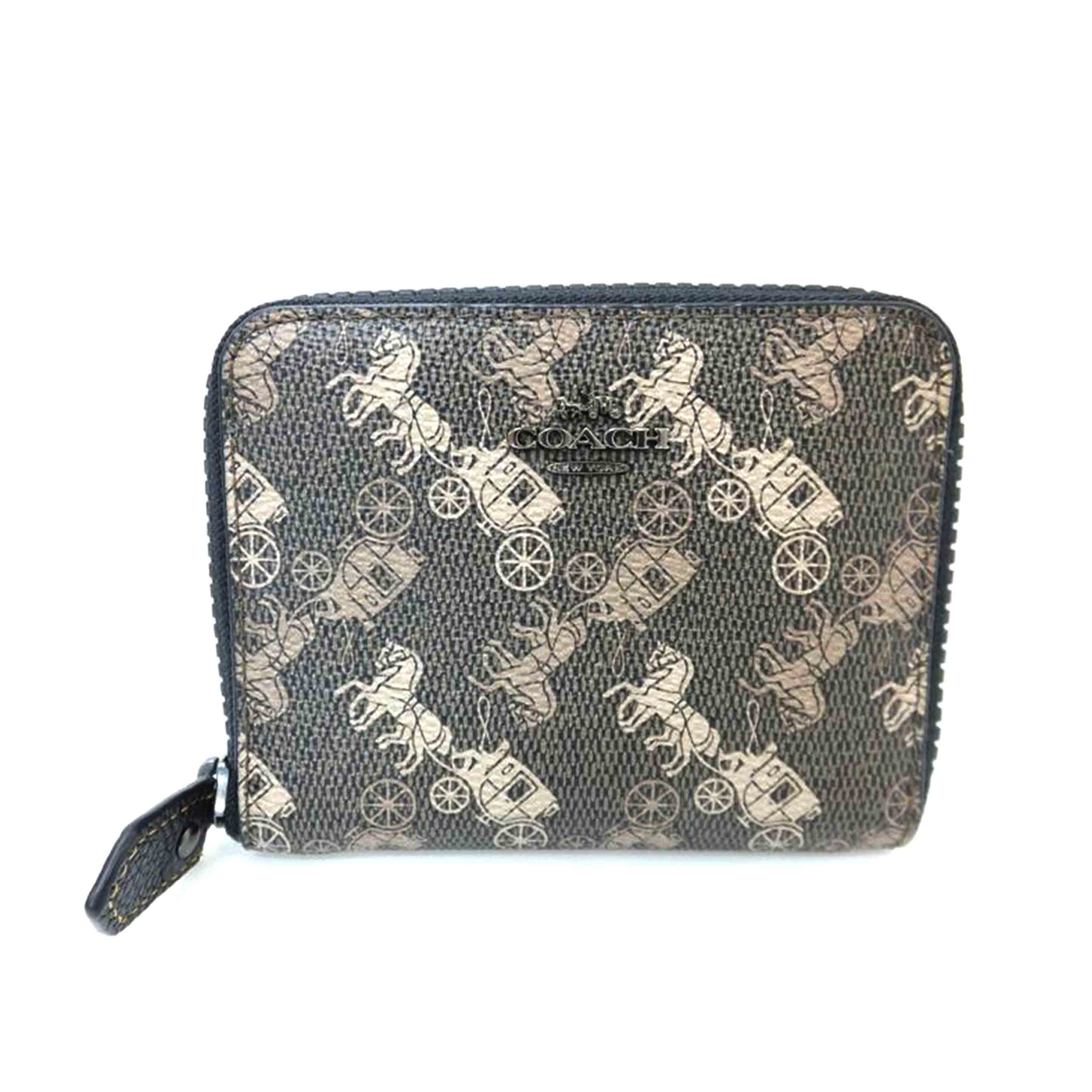 COACH コーチ/ホース柄ラウンドファスナー二つ折り財布/89586//L19**/ABランク/88