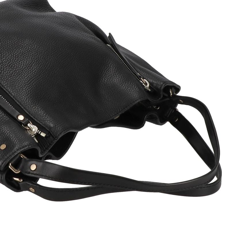 BURBERRY バーバリー/バーバリー／ジップレザートート／ブラック//Aランク/75