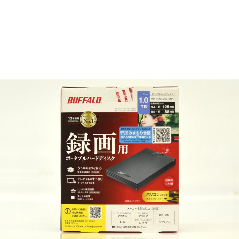 BUFFALO バッファロー/ポータブルHDD　1TB/HD-PCG1.0U3-BBA//Sランク/75