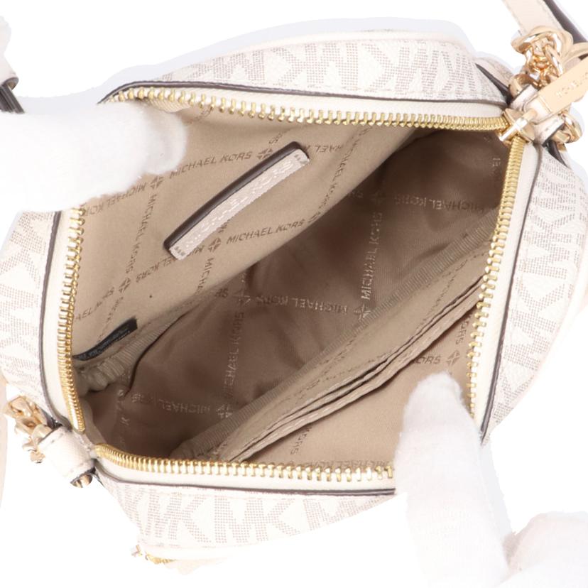 MICHAEL KORS マイケルコース/レザーMK柄チェーンショルダー 白/35F1GTVC2B//ABランク/42