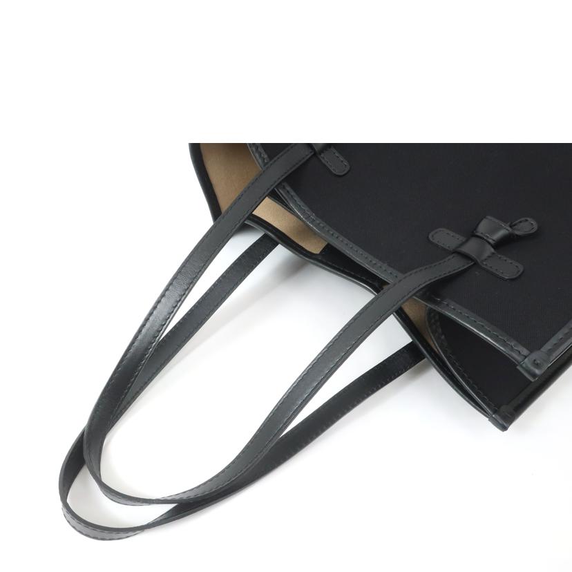 GIANNI　CHIARINI ジャンニキアリーニ/トートバッグ　ポーチ付き　ブラック×ライトベージュ//Aランク/65