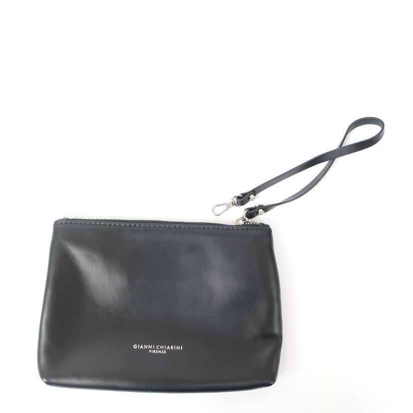 GIANNI　CHIARINI ジャンニキアリーニ/トートバッグ　ポーチ付き　ブラック×ライトベージュ//Aランク/65